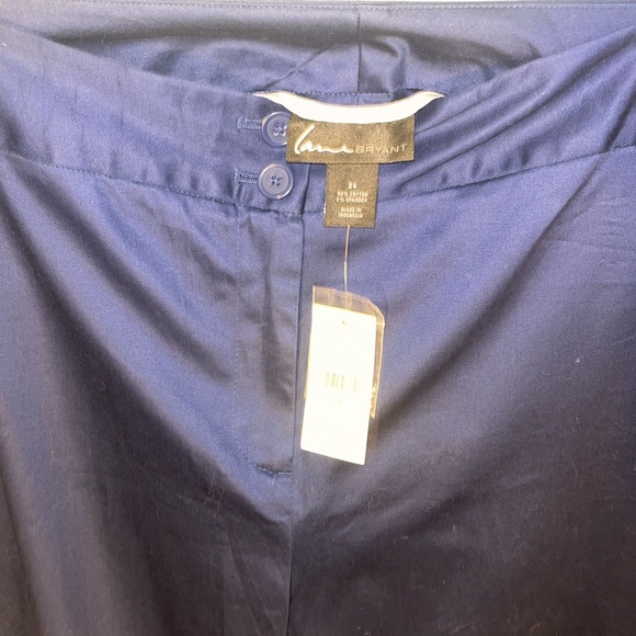 #108 NWT Lane Bryant Navy Sateen Capris Size 24 - Picture 4 of 7